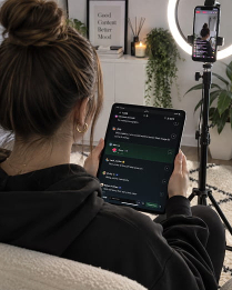 TikChat used as a private creator workspace during a LIVE